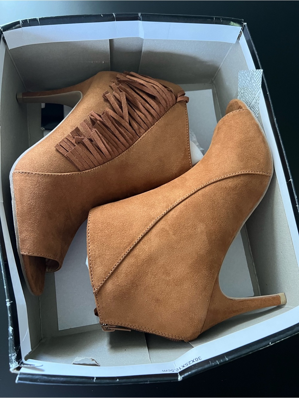 Women’s Brooke cognac peep toe heels size 9.5